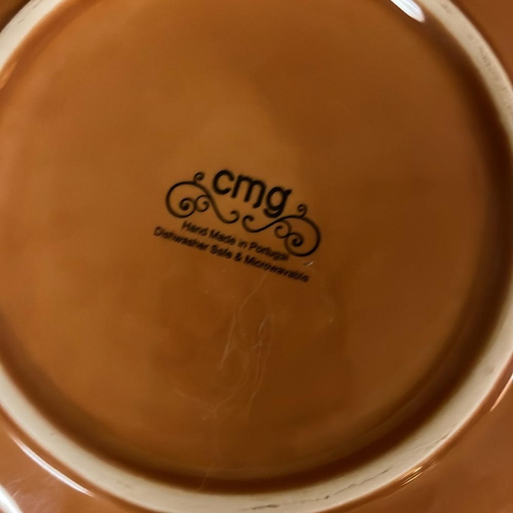 CMG-Made In Portugal 🇵🇹-Small-Orange-Pumpkin-Plate-7” - Picture 12 of 12